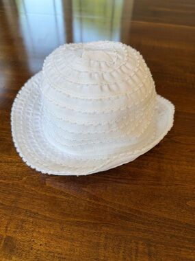 Janie and Jack White Textured Sun Hat